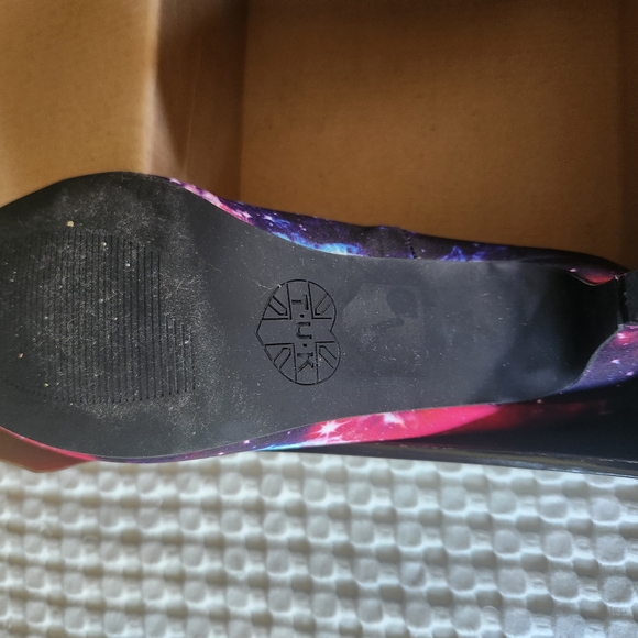 Galaxy Print Women's Heels - Picture 6 of 10